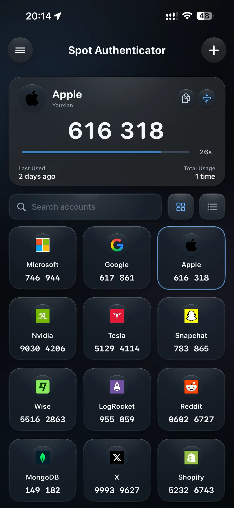 Vetro blu — Spot Auth v1.1.0