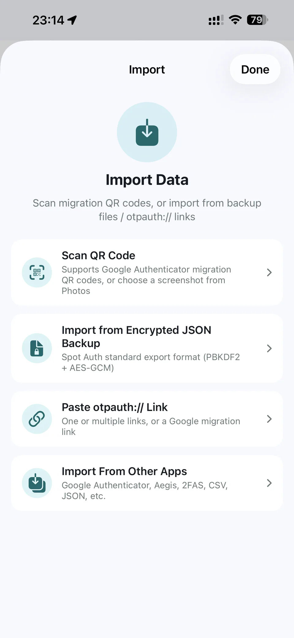 Import — Spot Auth
