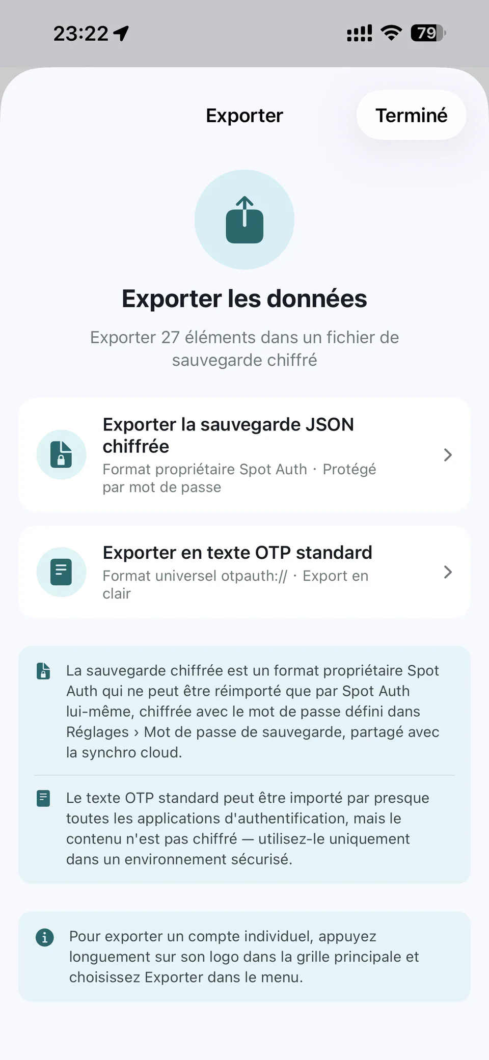 Exportation — Spot Auth