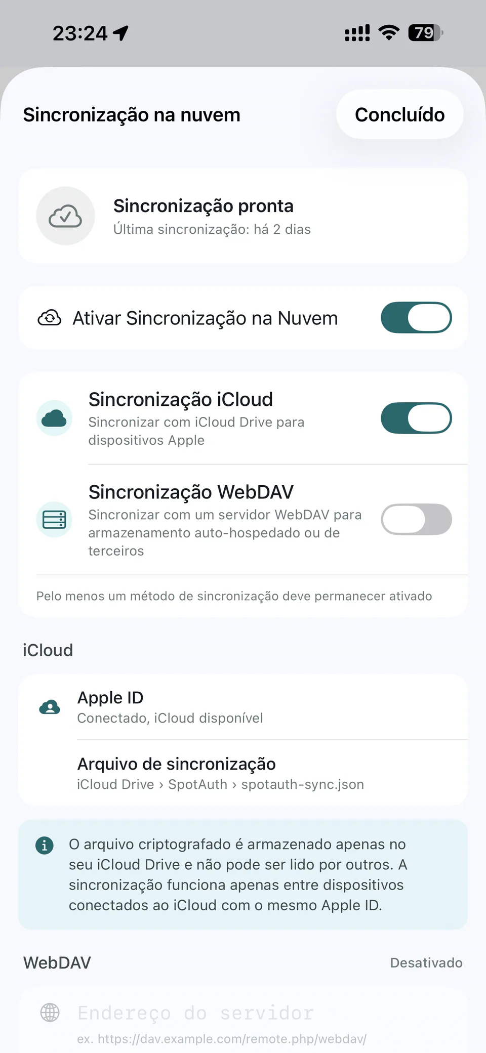 Sincronização — Spot Auth